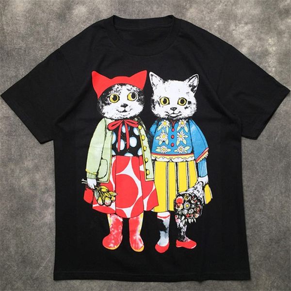 fashion mens t shirt famous street couples kittens print polos short sleeve t shirts 20ss men women stylist tee, White
fashion mens t shirt famous street couples kittens print polos short sleeve t shirts 20ss men women stylist tee, White