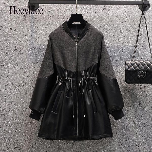 women's jackets plus size pu faux leather jacket women loose sashes casual biker outwear female bf style black coat, Black;brown
women's jackets plus size pu faux leather jacket women loose sashes casual biker outwear female bf style black coat, Black;brown