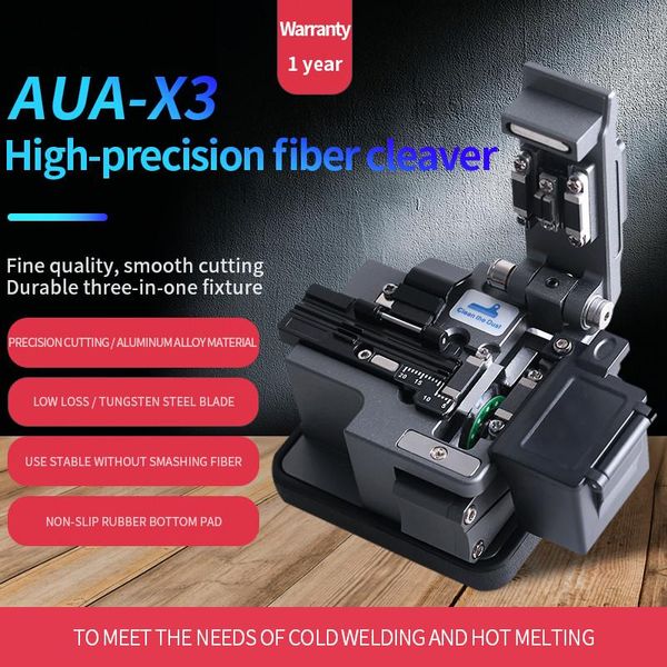 fiber optic equipment high precision cleaver aua-x3 ftth cable cutting knife tools cutter three-in-one clamp slot 24 surface blade
fiber optic equipment high precision cleaver aua-x3 ftth cable cutting knife tools cutter three-in-one clamp slot 24 surface blade