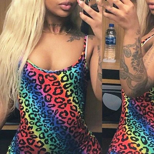 women ladies bodysuit stretch leotard body sleeveless slim skinny rainbow leopard print rompers womens jumpsuits, Black;white
women ladies bodysuit stretch leotard body sleeveless slim skinny rainbow leopard print rompers womens jumpsuits, Black;white