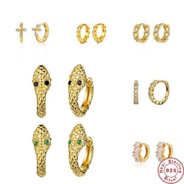 hoop & huggie canner round series huggies earring 100% real 925 sterling silver pendientes plata 925 for women party, Golden;silver 
hoop & huggie canner round series huggies earring 100% real 925 sterling silver pendientes plata 925 for women party, Golden;silver