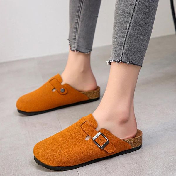 slippers 2021 women's metal buckle ladies closed toe thick bottom flat female causal non slip shoes woman footwear plus size, Black
slippers 2021 women's metal buckle ladies closed toe thick bottom flat female causal non slip shoes woman footwear plus size, Black
