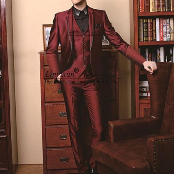 men's suits & blazers fashion burgundy groom wedding tuxedos 3 pieces jacket vest pants set for groomsman blazer male prom costume homm, White;black
men's suits & blazers fashion burgundy groom wedding tuxedos 3 pieces jacket vest pants set for groomsman blazer male prom costume homm, White;black