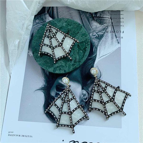 hbp fashion dark black personality punk spider web modeling grid inlaid diamond hairpin side bangs clip cool girl earrings, Silver
hbp fashion dark black personality punk spider web modeling grid inlaid diamond hairpin side bangs clip cool girl earrings, Silver