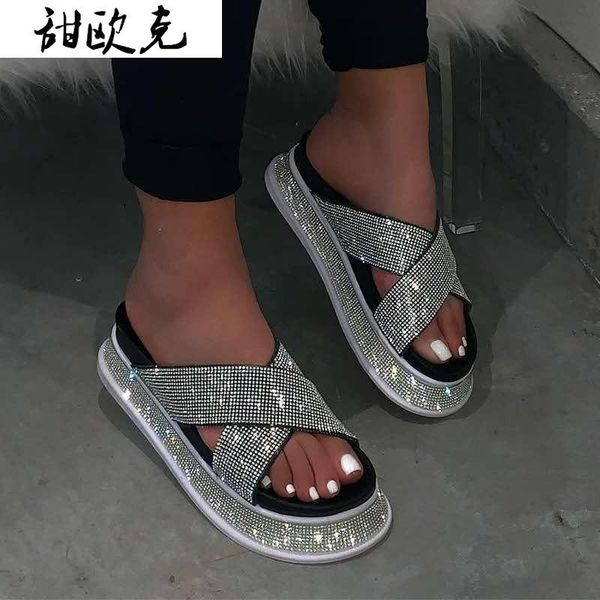 sandals 2021 women's shoes fashion cross rhinestone open toe slippers summer comfortable cool beach large size 35-43, Black
sandals 2021 women's shoes fashion cross rhinestone open toe slippers summer comfortable cool beach large size 35-43, Black