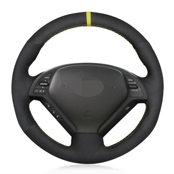 steering wheel covers car cover non-slip black suede for infiniti g g25 g35 g37 ex ex35 ex37 q q40 q60 qx50 (us) 2014-2021
steering wheel covers car cover non-slip black suede for infiniti g g25 g35 g37 ex ex35 ex37 q q40 q60 qx50 (us) 2014-2021