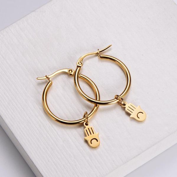 hoop & huggie fatima hand luxury earrings for women round big stainless steel female fashion korean jewelry main de fatma gift, Golden;silver
hoop & huggie fatima hand luxury earrings for women round big stainless steel female fashion korean jewelry main de fatma gift, Golden;silver