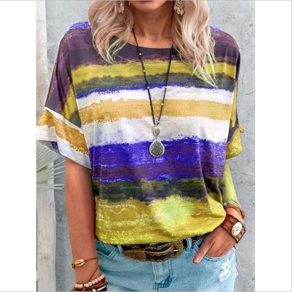women's t-shirt arrival summer women tee fashion casual smooth loose stylish gradual collision color short sleeve female cloth, White
women's t-shirt arrival summer women tee fashion casual smooth loose stylish gradual collision color short sleeve female cloth, White