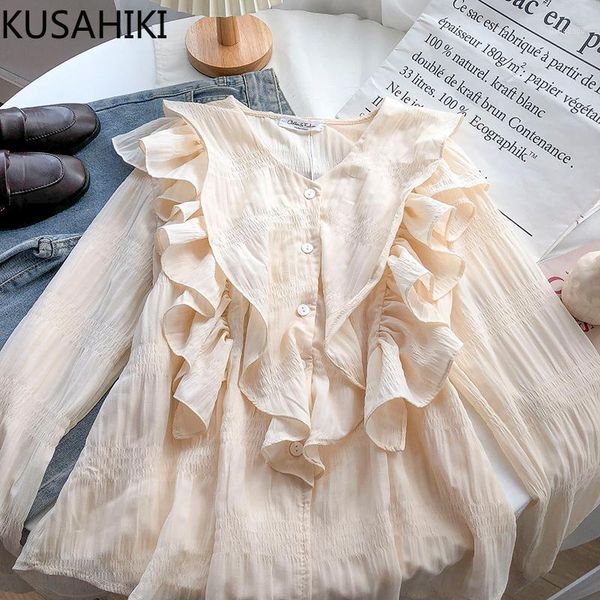 ruffle v-neck women blouses causal korean sweet doll shirt 2021 spring long sleeve blusas mujer de moda 6e500 women's & shirts, White
ruffle v-neck women blouses causal korean sweet doll shirt 2021 spring long sleeve blusas mujer de moda 6e500 women's & shirts, White
