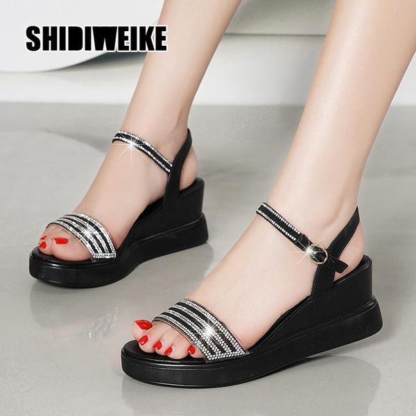 sandals women crystal platform wedges shoes for 2021 summer heel open toe buckle strap vb035, Black
sandals women crystal platform wedges shoes for 2021 summer heel open toe buckle strap vb035, Black