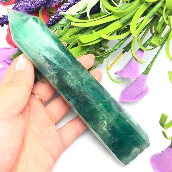 decorative objects & figurines 1pcs natural green fluorite obelisk quartz crystal wand point for healing
decorative objects & figurines 1pcs natural green fluorite obelisk quartz crystal wand point for healing