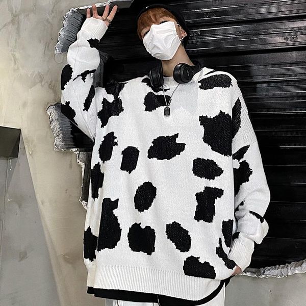 women's sweaters control 50 korean winter trend sweater coat ins cow jacquard casual loose knit top, White;black
women's sweaters control 50 korean winter trend sweater coat ins cow jacquard casual loose knit top, White;black