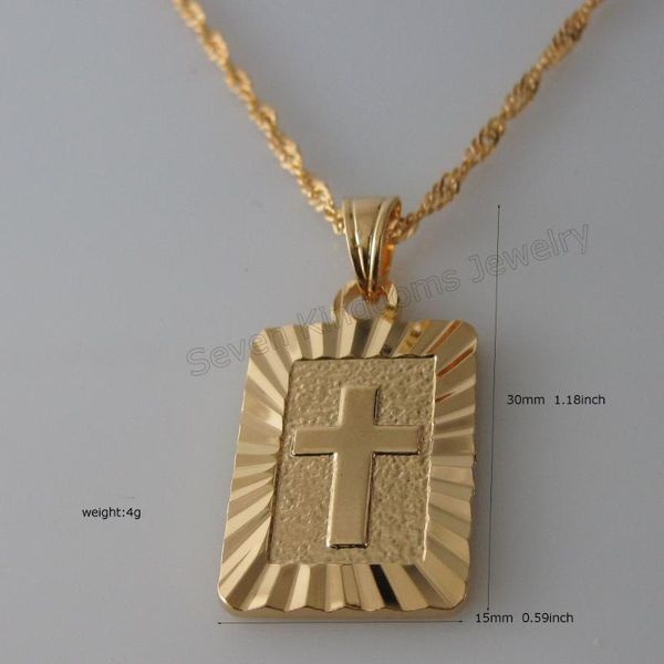 pendant necklaces foromance/yellow gold color overlay 18" twist water wave or 24" figaro necklace& jesus cross religious god hangs, Silver
pendant necklaces foromance/yellow gold color overlay 18" twist water wave or 24" figaro necklace& jesus cross religious god hangs, Silver