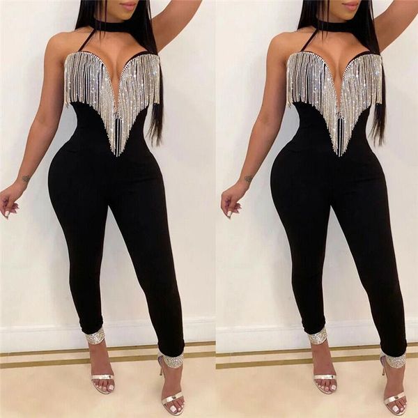 women's jumpsuits & rompers jumpsuit women off shoulder bodycon clubwear playsuit skinny female black tassels trousers, Black;white
women's jumpsuits & rompers jumpsuit women off shoulder bodycon clubwear playsuit skinny female black tassels trousers, Black;white