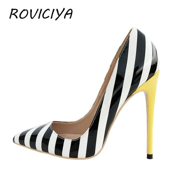 dress shoes women pumps white black yellow strip high heels 12 cm stilettos qp025 roviciya
dress shoes women pumps white black yellow strip high heels 12 cm stilettos qp025 roviciya