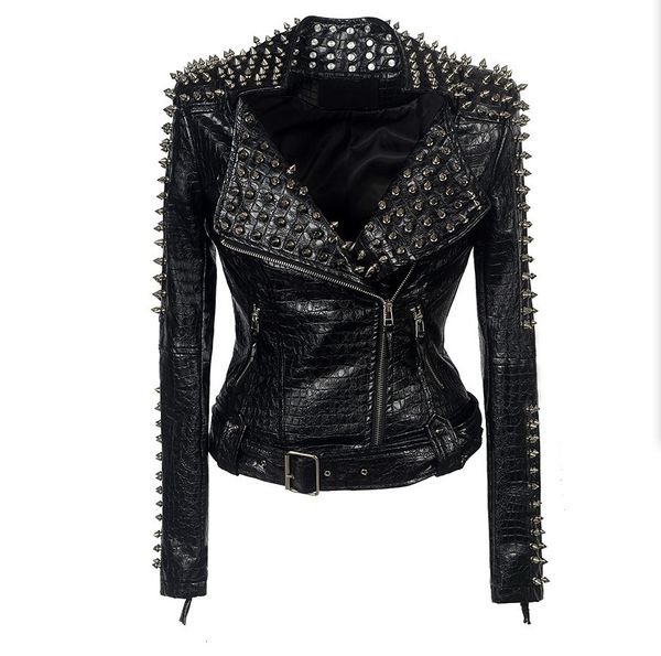 female goth punk rivet pu artificial leather motorcycle coat motorcycle coat autumn winter short coat black women t200930
female goth punk rivet pu artificial leather motorcycle coat motorcycle coat autumn winter short coat black women t200930