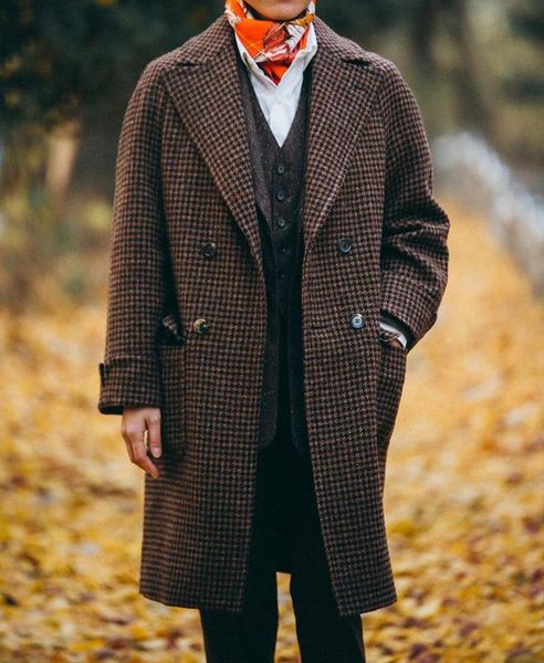 men's wool & blends winter woolen coat mid-length plaid v-neck jacket 2021 fashion thicken double-breasted plus overcoat, Black
men's wool & blends winter woolen coat mid-length plaid v-neck jacket 2021 fashion thicken double-breasted plus overcoat, Black