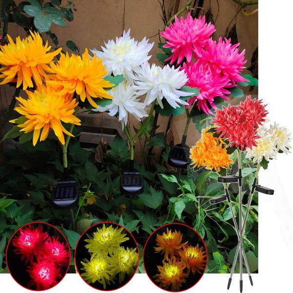 solar lamps 1.2v chrysanthemum light 3 led lamp outdoor garden simulation flower lawn land decor
solar lamps 1.2v chrysanthemum light 3 led lamp outdoor garden simulation flower lawn land decor