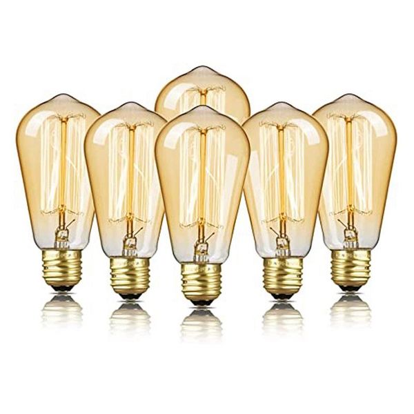 other lighting bulbs & tubes 6pcs e27 edison vintage bulb st64 retro incandescent 220-240v 40w antique lamp warm white decorative lights
other lighting bulbs & tubes 6pcs e27 edison vintage bulb st64 retro incandescent 220-240v 40w antique lamp warm white decorative lights