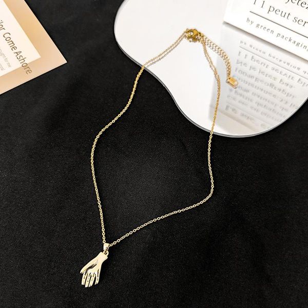 pendant necklaces lovoacc unusual gold color simulation hand necklace for women ladies titanium steel thin chain accessories, Silver
pendant necklaces lovoacc unusual gold color simulation hand necklace for women ladies titanium steel thin chain accessories, Silver