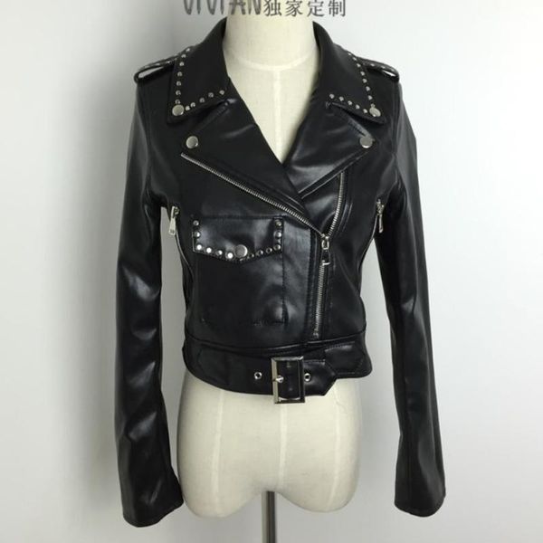women's leather & faux wholesale england style locomotive pu jacket female was thin slim retro ins fashion jackets wq1727 factory, Black
women's leather & faux wholesale england style locomotive pu jacket female was thin slim retro ins fashion jackets wq1727 factory, Black