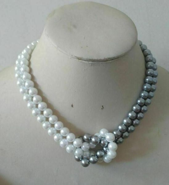fine pearls jewelry 2 rows 8mm south sea white & gray pearl gemstone necklace 18" sweater chain, Silver
fine pearls jewelry 2 rows 8mm south sea white & gray pearl gemstone necklace 18" sweater chain, Silver