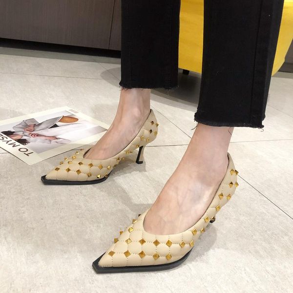 dress shoes women rivet casual pumps fashion high heels female shallow pointed toe flock lady party, Black
dress shoes women rivet casual pumps fashion high heels female shallow pointed toe flock lady party, Black