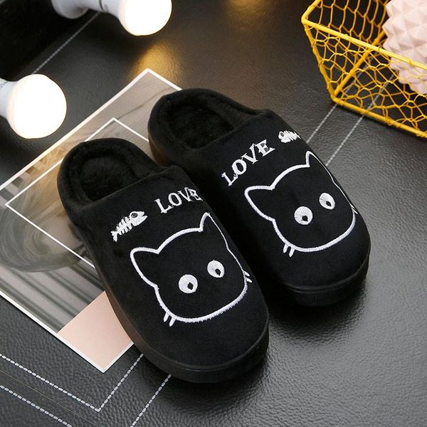 slippers drop shoes couple winter plush keep warm women home bedroom slipper casual ladies cute cat slides, Black
slippers drop shoes couple winter plush keep warm women home bedroom slipper casual ladies cute cat slides, Black