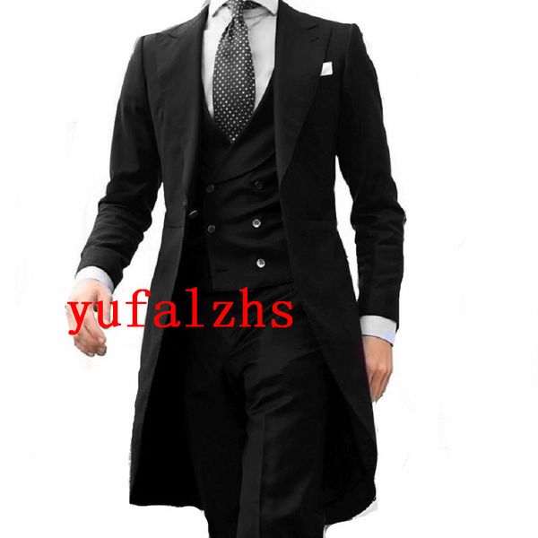 handsome long patter groomsmen peak lapel groom tuxedos mens wedding dress man jacket blazer prom dinner suits (jacket+pants+tie+vest) w685, Black;gray
handsome long patter groomsmen peak lapel groom tuxedos mens wedding dress man jacket blazer prom dinner suits (jacket+pants+tie+vest) w685, Black;gray
