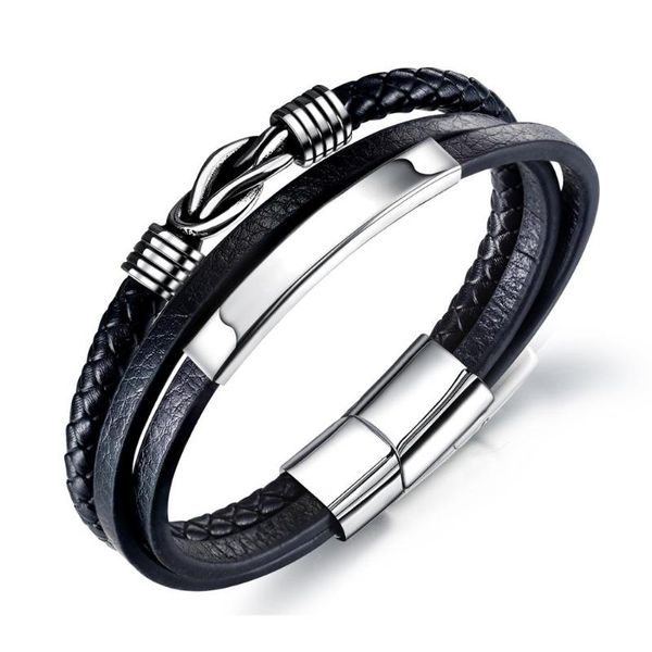 style leather rope bracelet stainless steel leather braided bracelet multilayer titanium steel jewelry for men, Golden;silver
style leather rope bracelet stainless steel leather braided bracelet multilayer titanium steel jewelry for men, Golden;silver