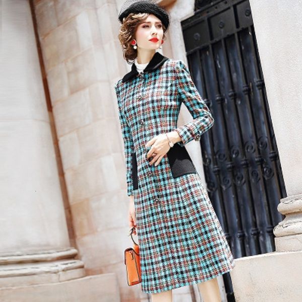 casual dresses high street plaid wool dress women fashion style slim medium length single breasted autumn winter windbreak 6f24, Black;gray
casual dresses high street plaid wool dress women fashion style slim medium length single breasted autumn winter windbreak 6f24, Black;gray