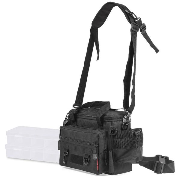 fishing accessories waterproof tackle bag with 2 boxes trays large capacity multifunctional lure storage shoulder
fishing accessories waterproof tackle bag with 2 boxes trays large capacity multifunctional lure storage shoulder