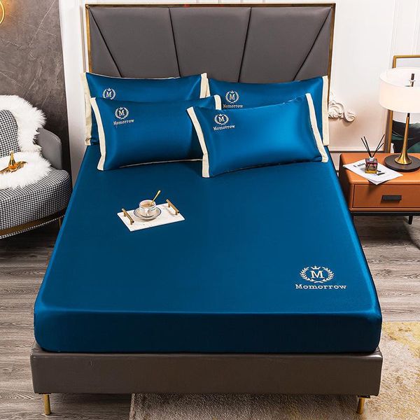 sheets & sets summer ice silk fitted with elastic mattress cover cool satin fabric bed sheet case 3pc set for single double size
sheets & sets summer ice silk fitted with elastic mattress cover cool satin fabric bed sheet case 3pc set for single double size