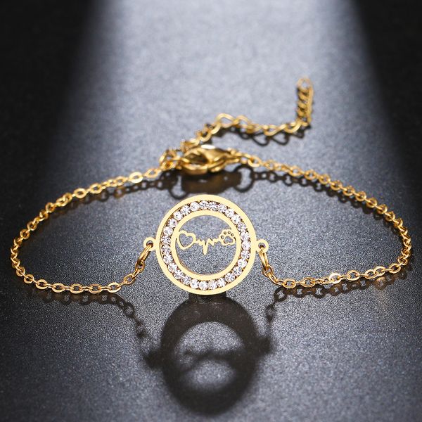 stainless steel women crystal bracelet round bracelets gold color engagement gifts jewelry, Golden;silver
stainless steel women crystal bracelet round bracelets gold color engagement gifts jewelry, Golden;silver