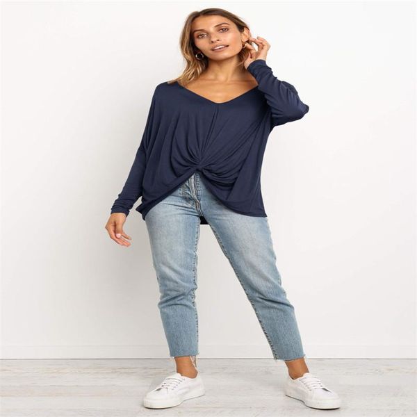women's blouses & shirts hirigin autumn women long sleeve casual spring v neck loose solid stitching blouse, White
women's blouses & shirts hirigin autumn women long sleeve casual spring v neck loose solid stitching blouse, White