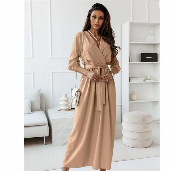 casual dresses 2021 autumn winter long long-sleeved women's dress gentle waist skirt slim large swing women maxi, Black;gray
casual dresses 2021 autumn winter long long-sleeved women's dress gentle waist skirt slim large swing women maxi, Black;gray