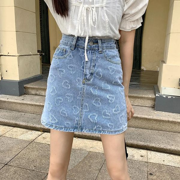 skirts 2021 summer korean version of small tall waist slimmer love denim skirt womens above knee, mini buttons, Black
skirts 2021 summer korean version of small tall waist slimmer love denim skirt womens above knee, mini buttons, Black