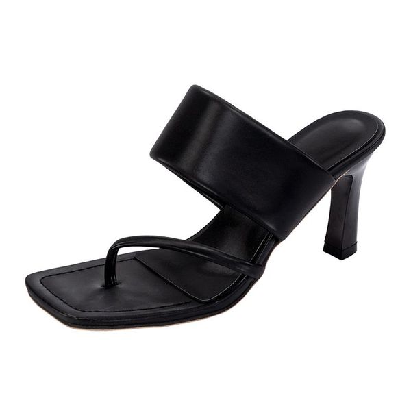 2021 summer new clip-toe high-heeled slippers women wear fashion square-toed fine-heeled sandals and slippers plus size 35-43, Black
2021 summer new clip-toe high-heeled slippers women wear fashion square-toed fine-heeled sandals and slippers plus size 35-43, Black