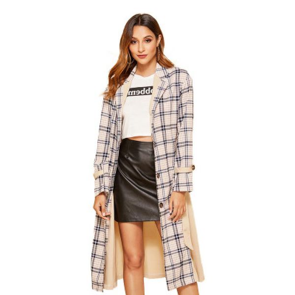 women's trench coats 2021 autumn women fashion slim jacket female leisure windbreaker ladies elegant coat girls lattice long section ou, Tan;black
women's trench coats 2021 autumn women fashion slim jacket female leisure windbreaker ladies elegant coat girls lattice long section ou, Tan;black