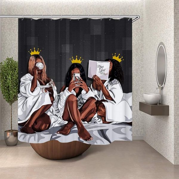 shower curtains magic black girl queen african american woman wear crown afternoon tea bath curtain
shower curtains magic black girl queen african american woman wear crown afternoon tea bath curtain
