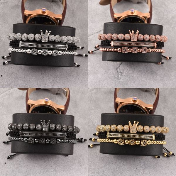 3pcs/set men bracelet jewelry crown charms men bracelet macrame beads bracelets for women pulseira masculina pulseira feminina gift 100 r2, Golden;silver
3pcs/set men bracelet jewelry crown charms men bracelet macrame beads bracelets for women pulseira masculina pulseira feminina gift 100 r2, Golden;silver