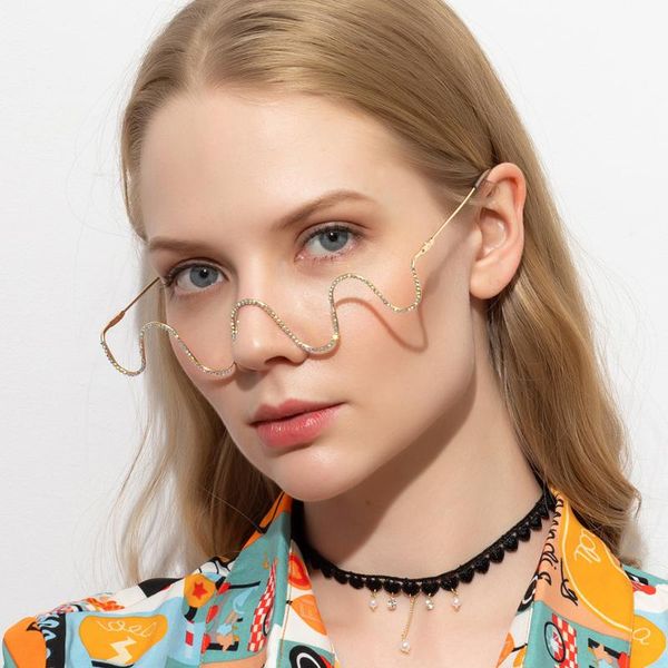 fashion sunglasses frames unique wave no lens glasses frame women alloy crystal shiny party silver gold rhinestones shades eyewear, Black
fashion sunglasses frames unique wave no lens glasses frame women alloy crystal shiny party silver gold rhinestones shades eyewear, Black