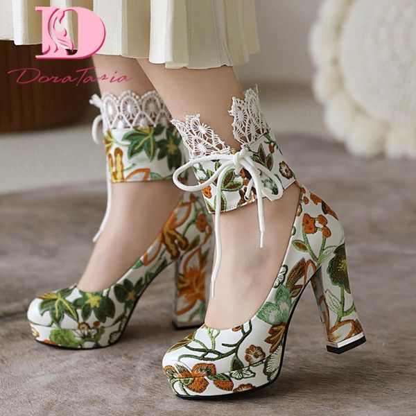 dress shoes doratasia 2021 brand fashion female platform pumps thick high heels print flower women elegant party woman, Black
dress shoes doratasia 2021 brand fashion female platform pumps thick high heels print flower women elegant party woman, Black
