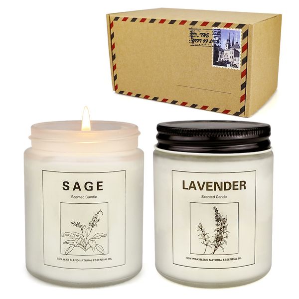 two-piece stamp set --lavender + sage scented candle essential oil lasting fragrance gift box gift with souvenir bedroom home interior roman
two-piece stamp set --lavender + sage scented candle essential oil lasting fragrance gift box gift with souvenir bedroom home interior roman