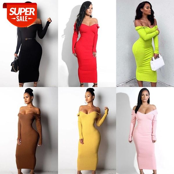 autumn winter sweater dress women v neck off shoulder long sleeve pullover knitted dress casual backless tight midi dresses #ld6p, White;black
autumn winter sweater dress women v neck off shoulder long sleeve pullover knitted dress casual backless tight midi dresses #ld6p, White;black