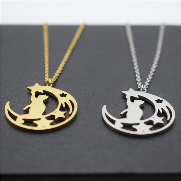 pendant necklaces gold cat moon star necklace women party jewelry bijoux femme choker chain bff ketting, Silver
pendant necklaces gold cat moon star necklace women party jewelry bijoux femme choker chain bff ketting, Silver