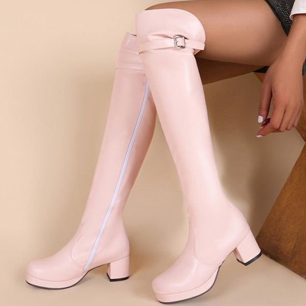 boots arrival wholesale women thigh high fashion buckle strap big size 48 over knee mid square heel, Black
boots arrival wholesale women thigh high fashion buckle strap big size 48 over knee mid square heel, Black