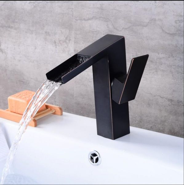 2021 new square black oil faucets waterfall bathroom single handle basin mixer bath faucet brass sink water crane tap r07c
2021 new square black oil faucets waterfall bathroom single handle basin mixer bath faucet brass sink water crane tap r07c