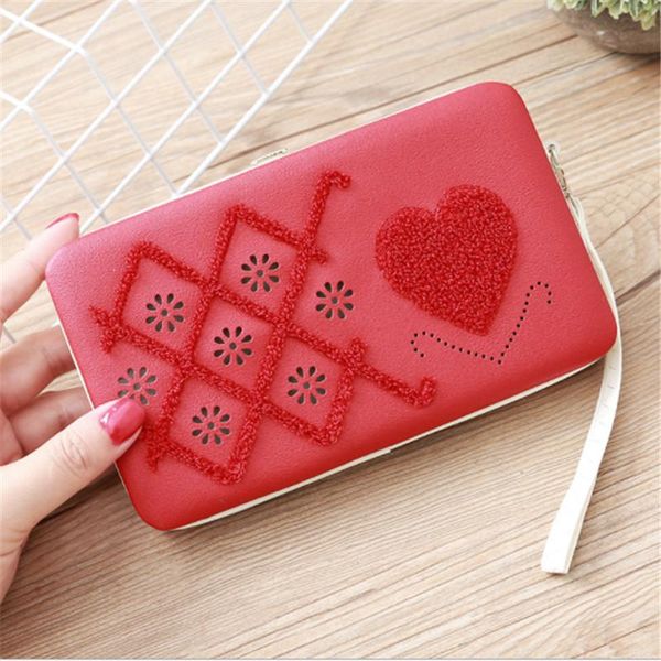 wallets pu leather purse women heart zipper multifunction money coin phone bag wallet female card holder clutch carteira femme, Red;black
wallets pu leather purse women heart zipper multifunction money coin phone bag wallet female card holder clutch carteira femme, Red;black