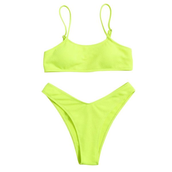 women's swimwear bikinis set women solid green sling bikini push up swimsuit beachwear padded concise 2021 traje de baño para mujer, White;black
women's swimwear bikinis set women solid green sling bikini push up swimsuit beachwear padded concise 2021 traje de baño para mujer, White;black